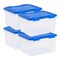 IRIS USA 4Pack 46.6qt WEATHERPRO Airtight Plastic Storage Bin with Lid and Seal and Secure Latching Buckles